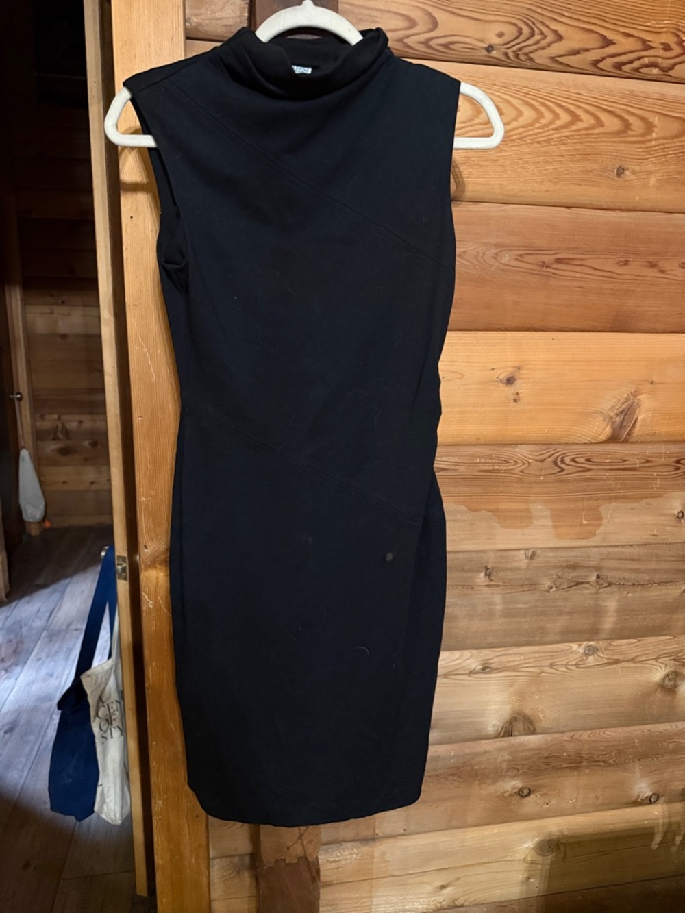 Diane Von Furstenberg Black Sleeveless Turtleneck Sheath Dress